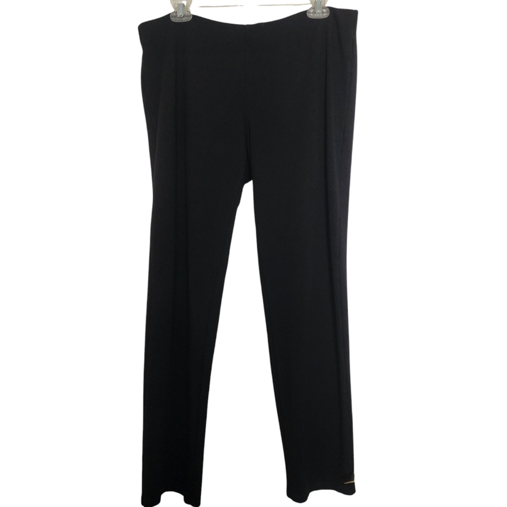 Eileen Fisher Black Stretch Knit Pull On Pant size Large